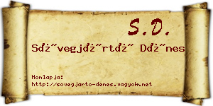 Sövegjártó Dénes névjegykártya